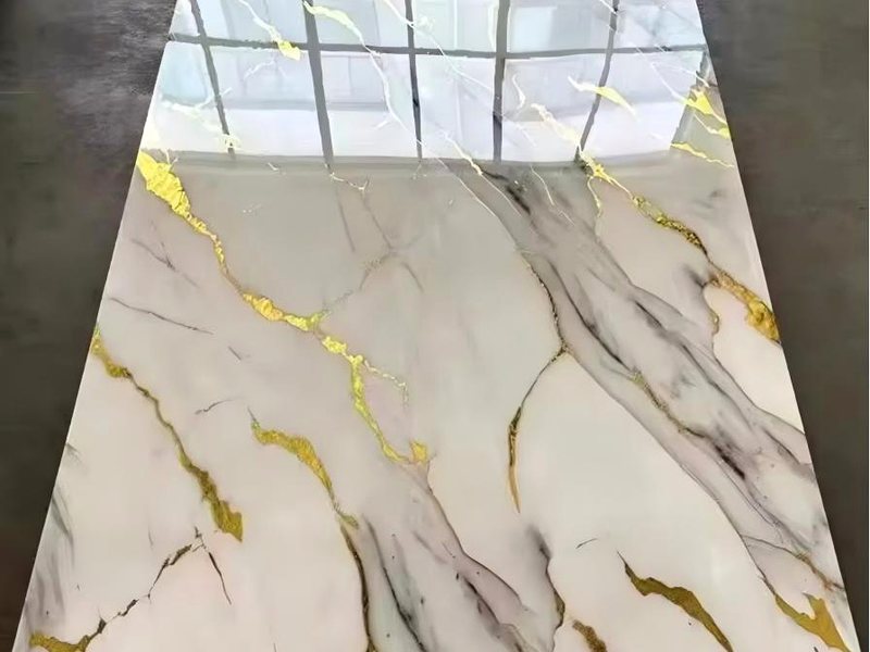 Marble-look tile